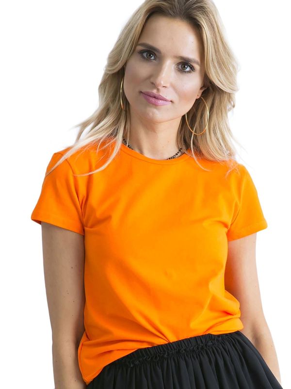 Fashionhunters Plain neon orange T-shirt