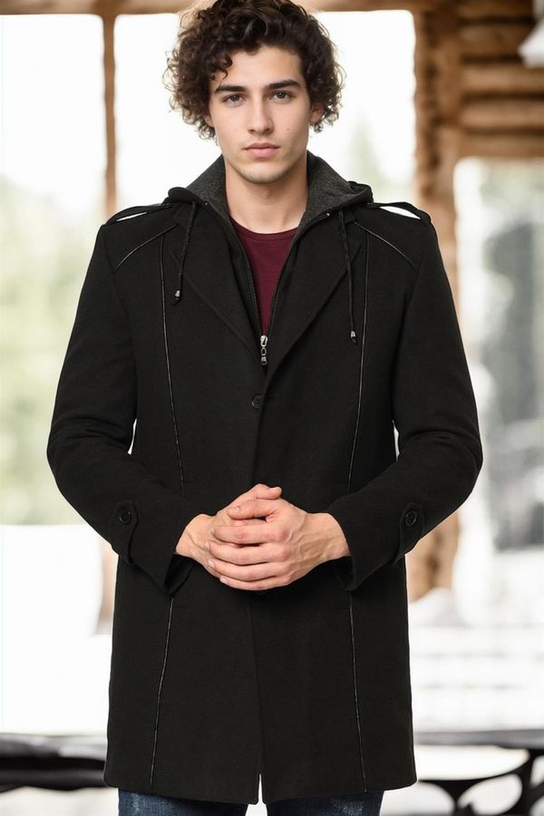 dewberry PLT8334 DEWBERRY MEN'S COAT-BLACK-2