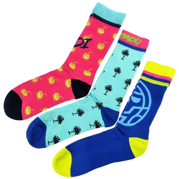 BIDI BADU Ponožky BIDI BADU  Bold Bro II Crew Printed Move Socks 3 Pack Mixed EUR 43-46