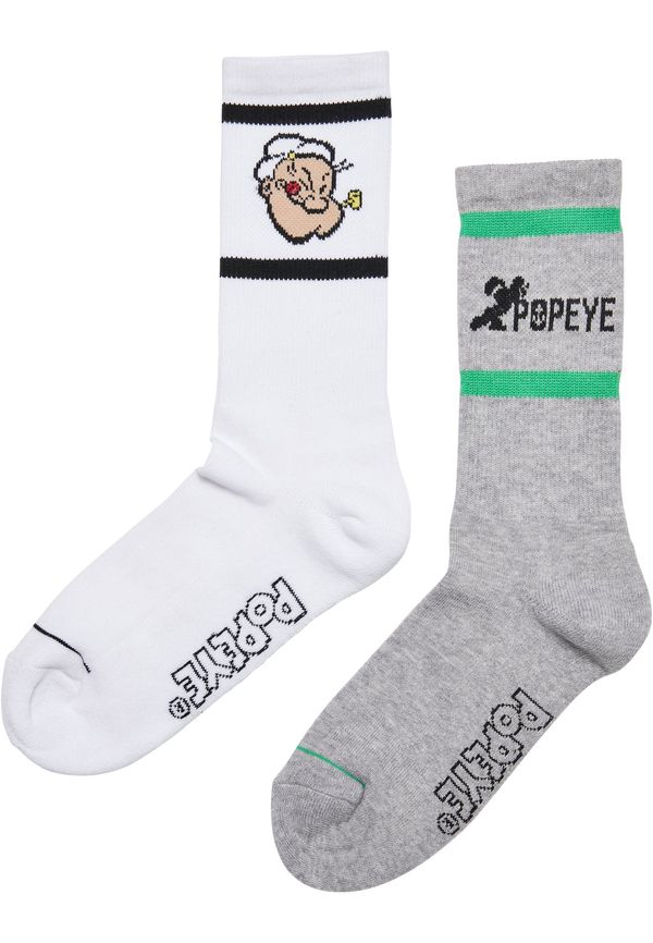 Merchcode Accessoires Popeye Socks 2-Pack heathergrey/white