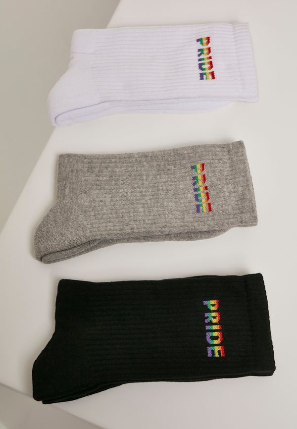 Mister Tee Pride Socks 3-Pack wht/gry/blk