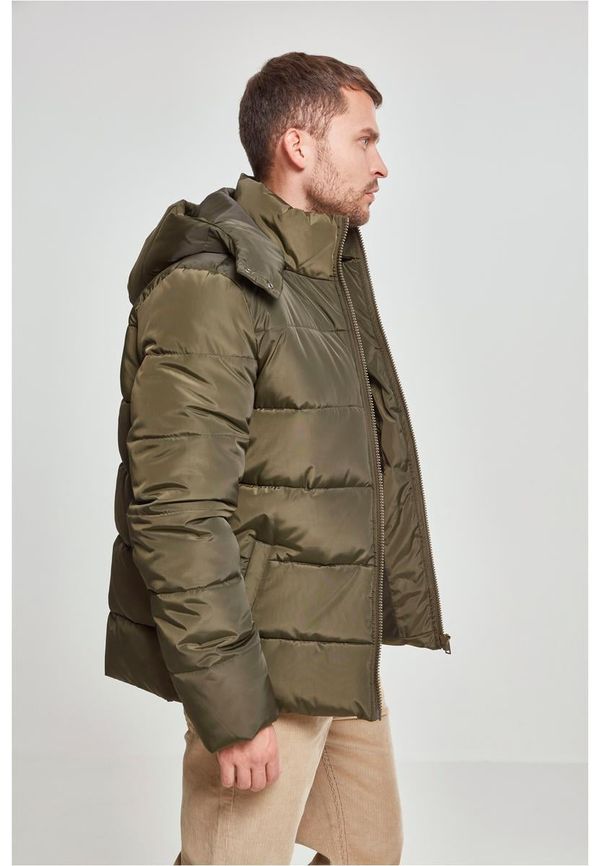 UC Men Puffer hooded jacket dark olive