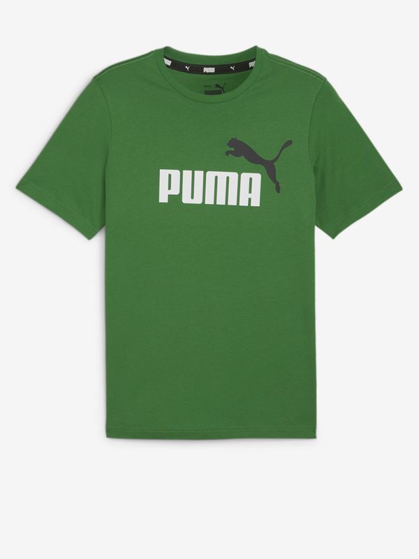 Puma Puma ESS+ 2 Col Logo Tee Green Men's T-Shirt
