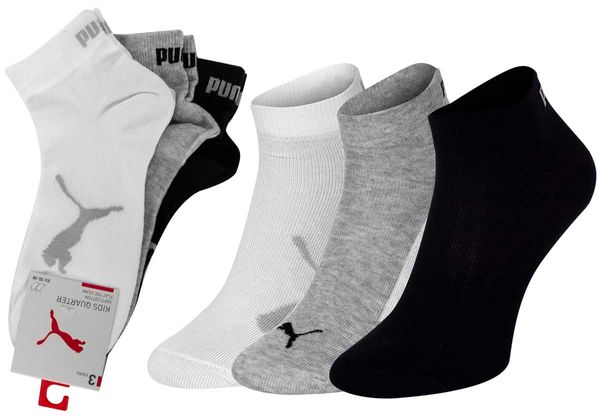 Puma Puma Unisex's Socks 3Pack 90796102 Grey/Black/White