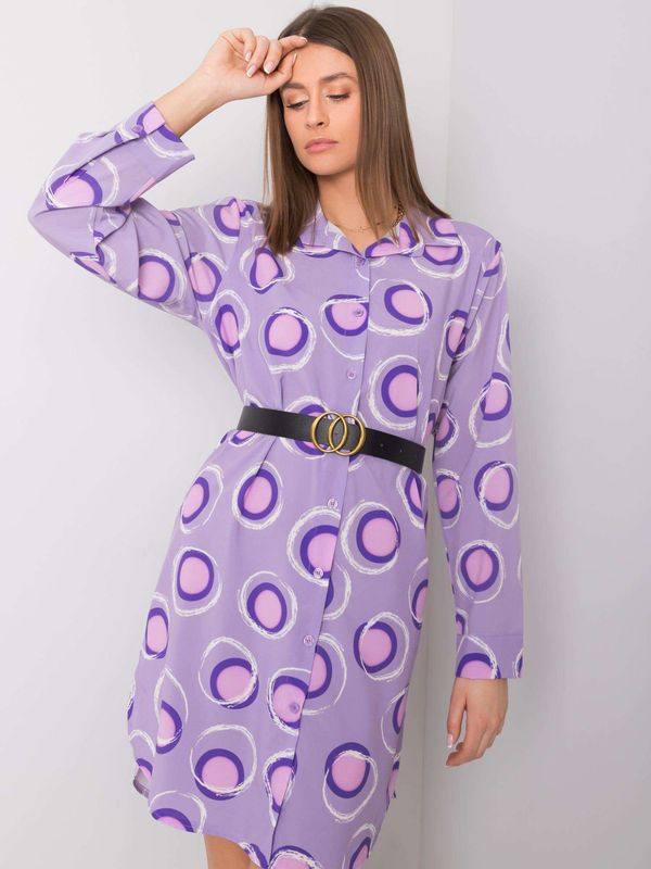 Fashionhunters Purple shirt dress