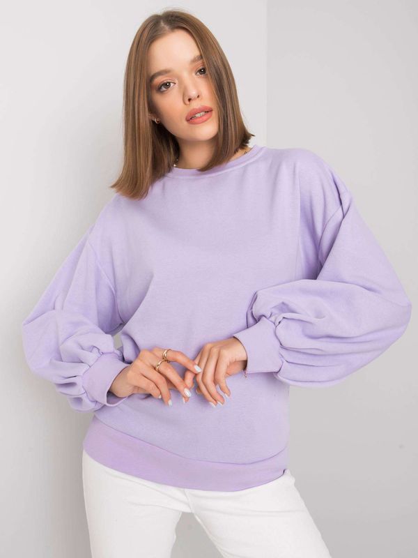 Fashionhunters Purple sweatshirt with cut-out on the back