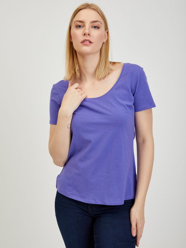 Orsay Purple women's basic T-shirt ORSAY