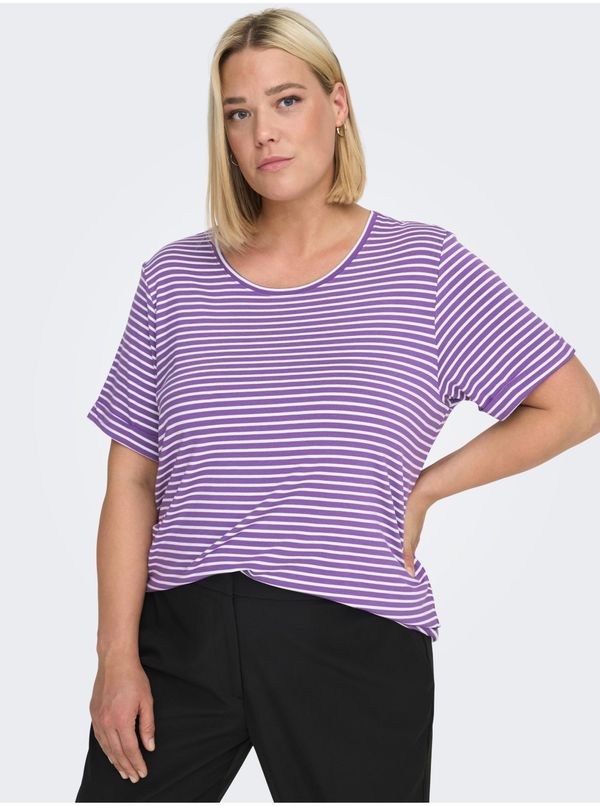 Only Purple Women's Striped T-Shirt ONLY CARMAKOMA Nanna - Women