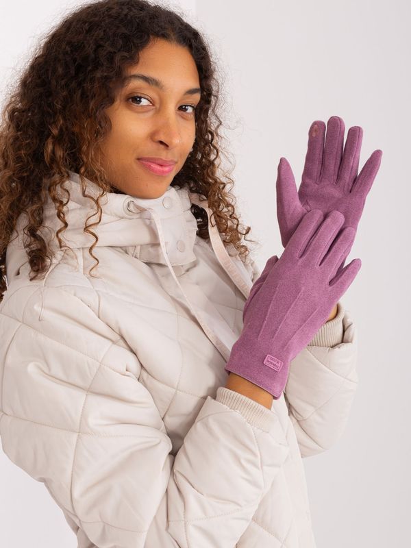 Fashionhunters Purple Women's Touch Gloves
