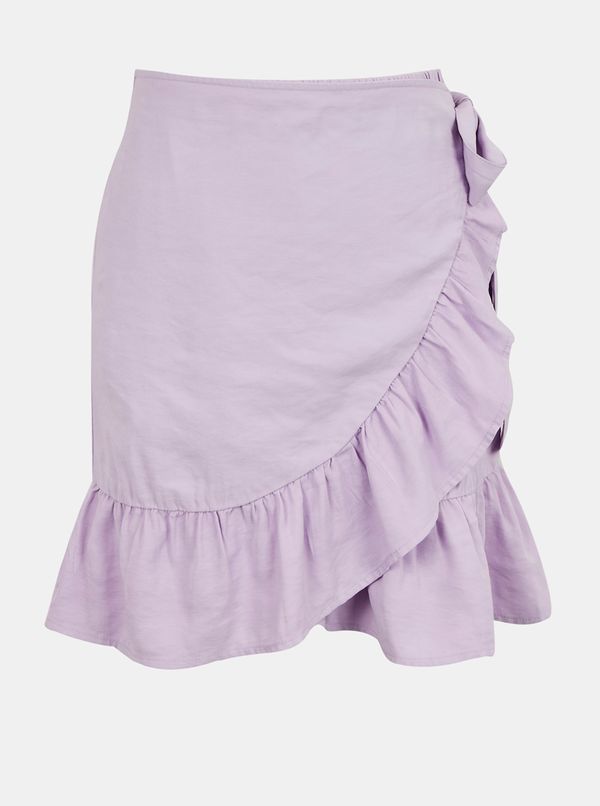 Only Purple wrap skirt with ruffle ONLY Olivia - Women