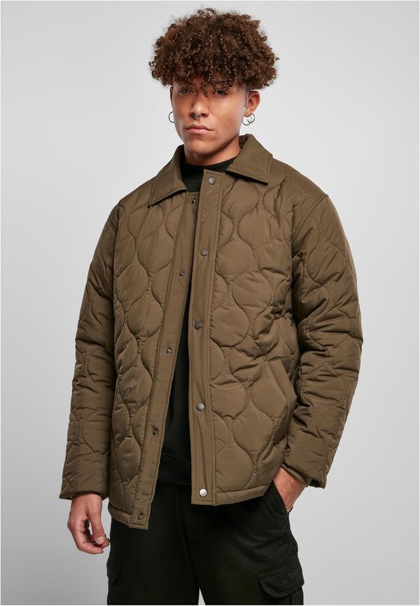 UC Men Quilted coach jacket olive