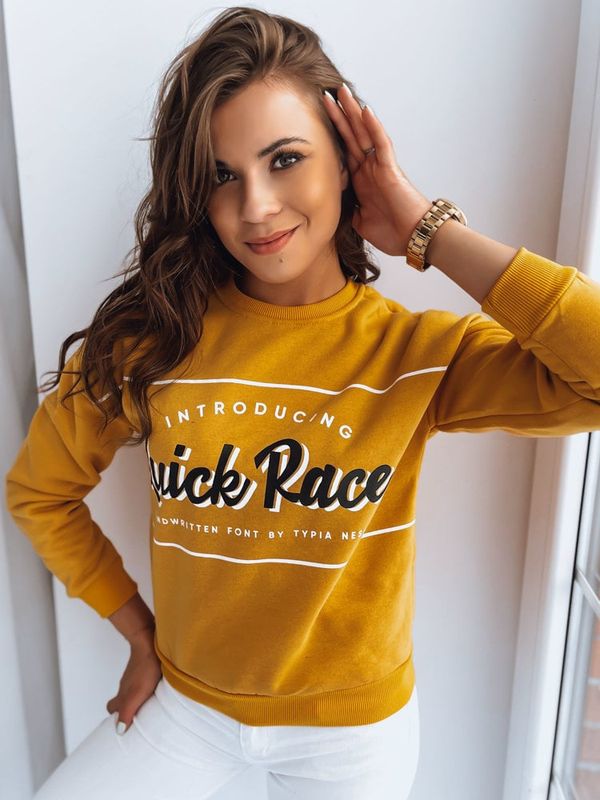 DStreet RACE womens sweatshirt yellow Dstreet z