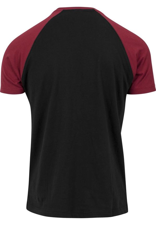 UC Men Raglan contrasting t-shirt blk/burgundy