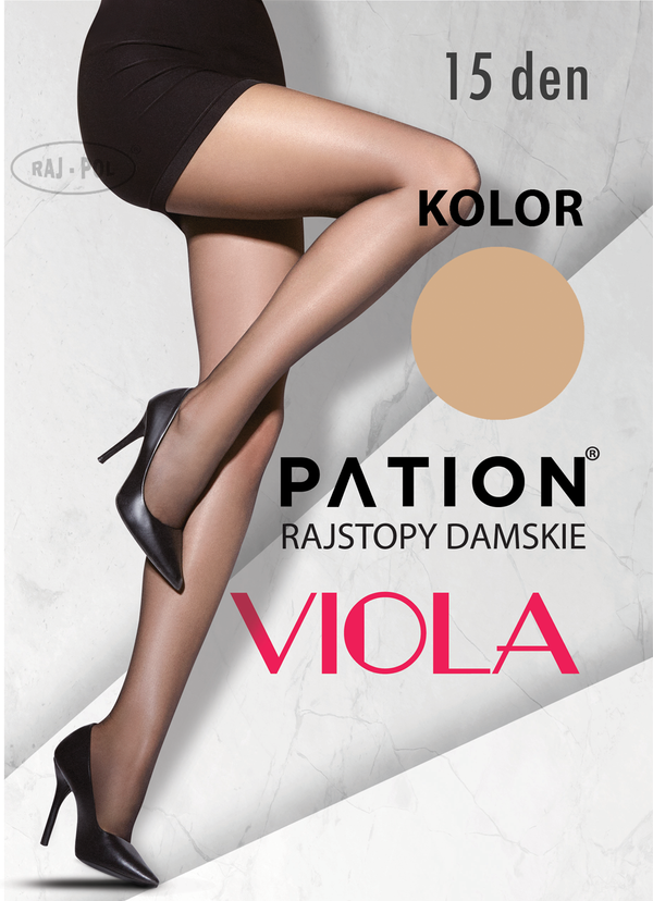 Raj-Pol Raj-Pol Woman's Tights Pation Viola 15 DEN