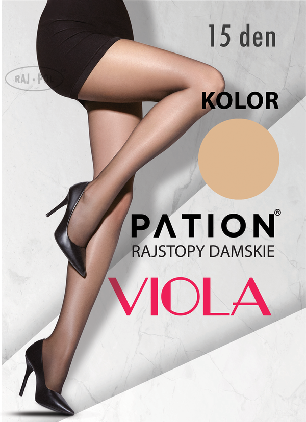 Raj-Pol Raj-Pol Woman's Tights Pation Viola 15 DEN Visione