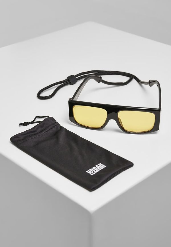 Urban Classics Accessoires Raja sunglasses with strap black/yellow