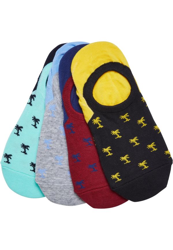 Urban Classics Accessoires Reccyled Yarn Invisbile Palmtree Socks 4-Pack Multicolor