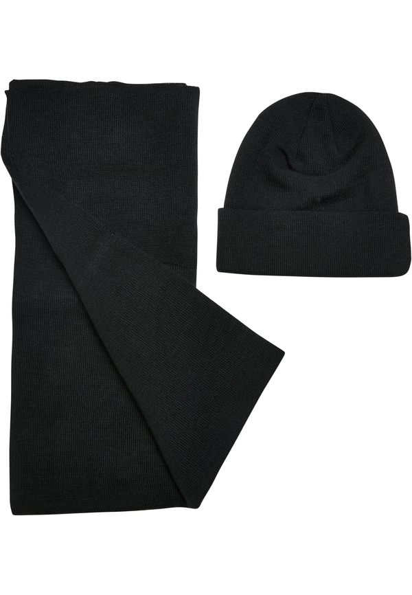 Urban Classics Accessoires Recycled Base Hat & Scarf Set Black
