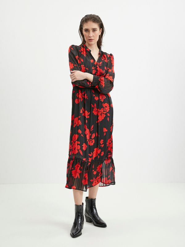 Orsay Red-black women's floral dress ORSAY - Ladies