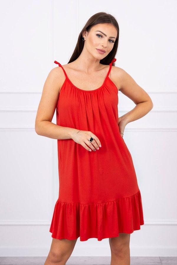 Kesi Red dress with thin shoulder straps