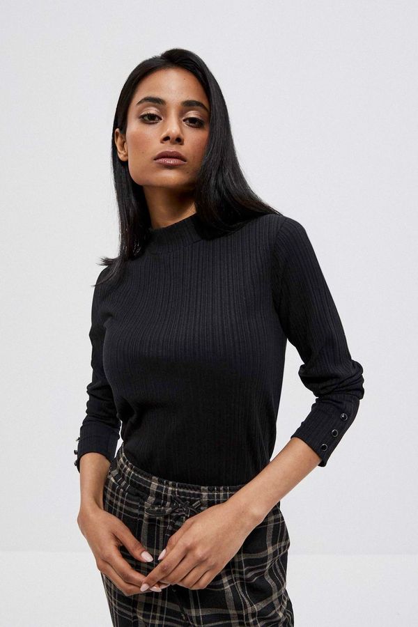 Moodo Ribbed knit blouse