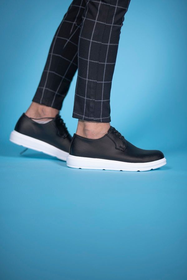 Riccon Riccon Black and White Men's Casual Shoes 00125481