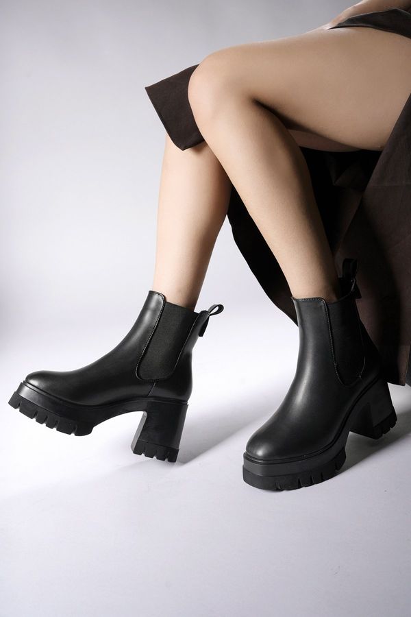 Riccon Riccon Women's Heeled Boots Black Skin