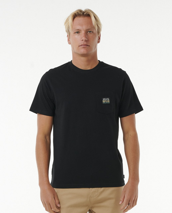 Rip Curl Rip Curl HORIZON BADGE SS TEE Black T-shirt