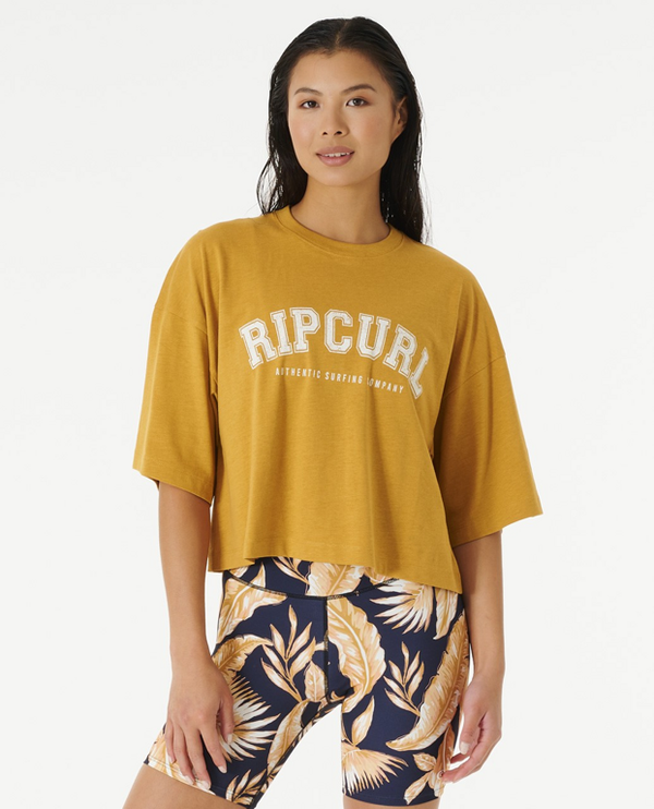 Rip Curl Rip Curl T-Shirt SEACELL CROP HERITAGE TEE Gold