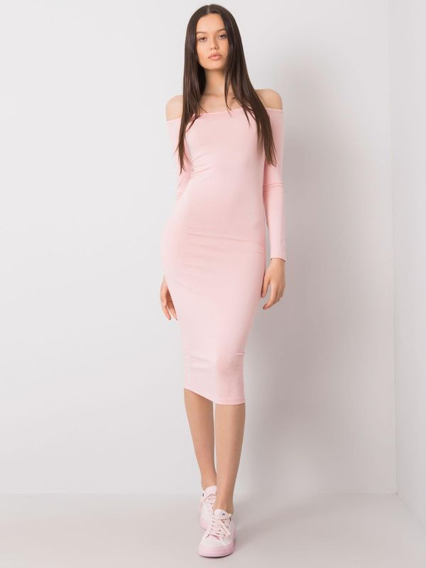 Fashionhunters RUE PARIS Light pink dress