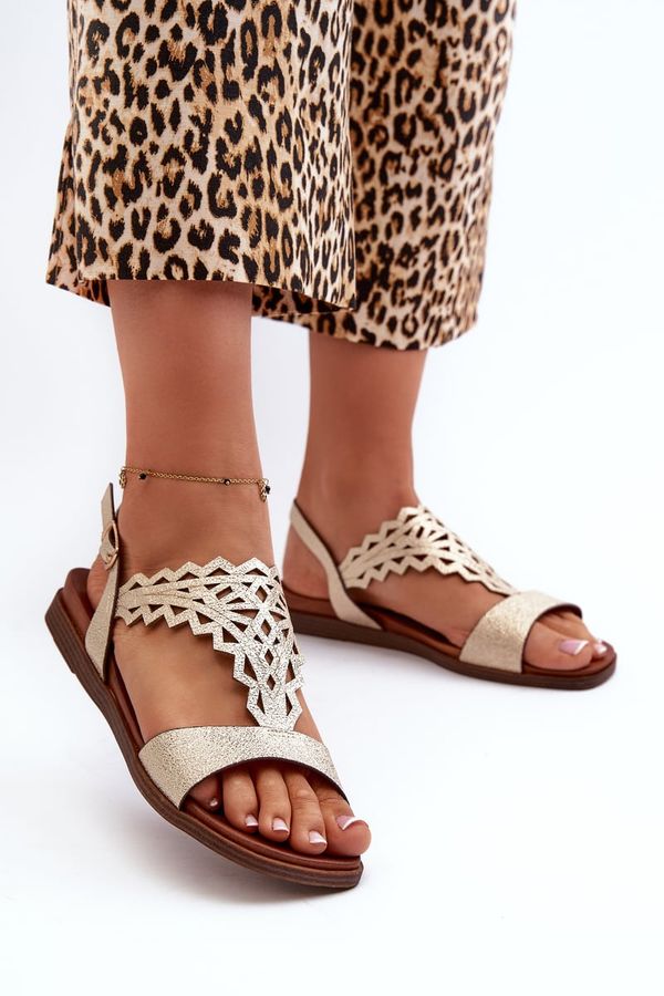 Kesi Sergio Leone Women's Flat Sandals, Gold