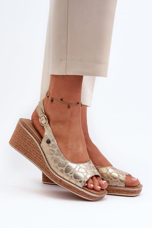 Kesi Sergio Leone women's sandals on a gold wedge