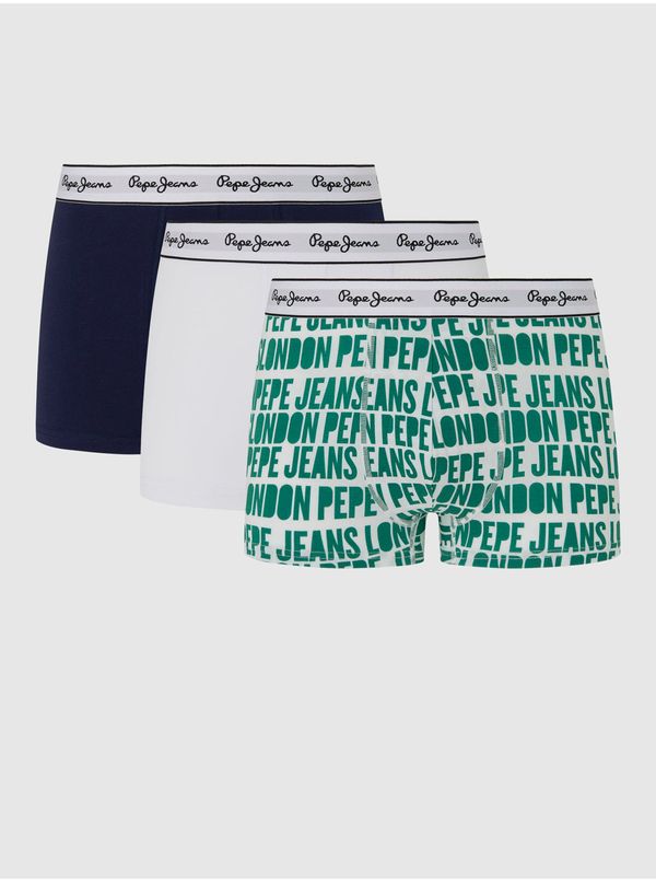 Pepe Jeans Set of three boxer shorts in blue, white and green Pepe Jeans - Men