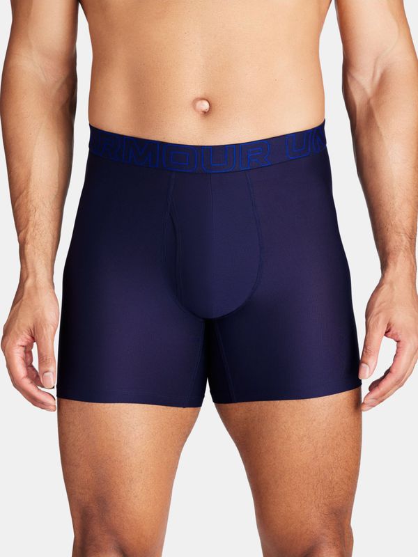 Under Armour Set of three men's boxer shorts in blue and gray Under Armour UA Perf Tech Mesh 6in