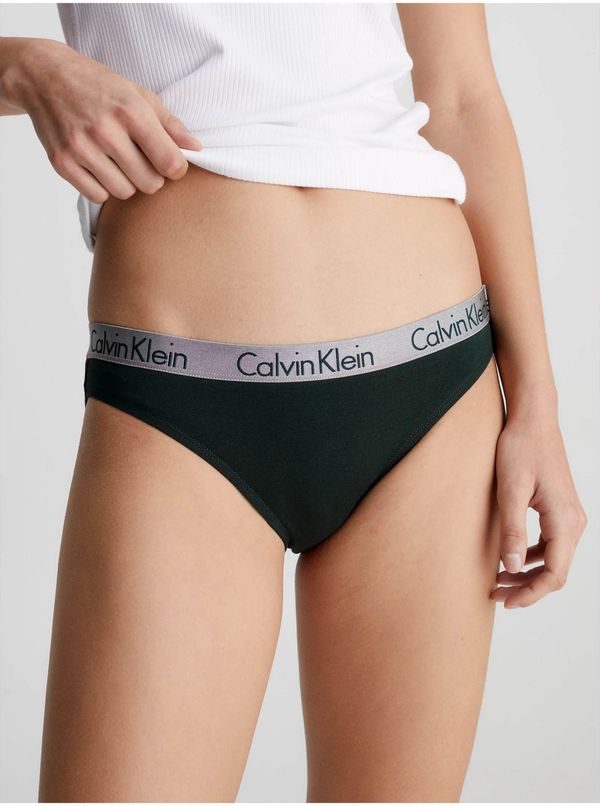 Calvin Klein Set of three women's panties in dark green and grey Calvin Klein Un - Women