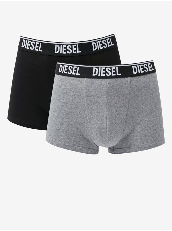 Diesel Set of two men's boxer shorts in grey and black Diesel - Men