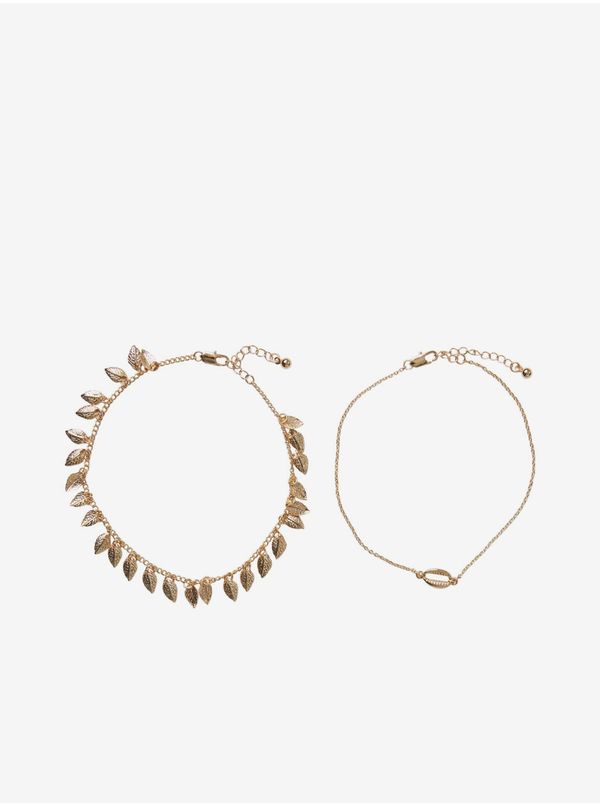 Pieces Set of two women's ankle chains in gold color Pieces Becca - Women's