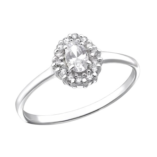 Kesi Silver Engagement Ring Luxury Princess III
