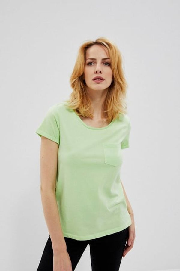 Moodo Simple T-shirt with pocket - green