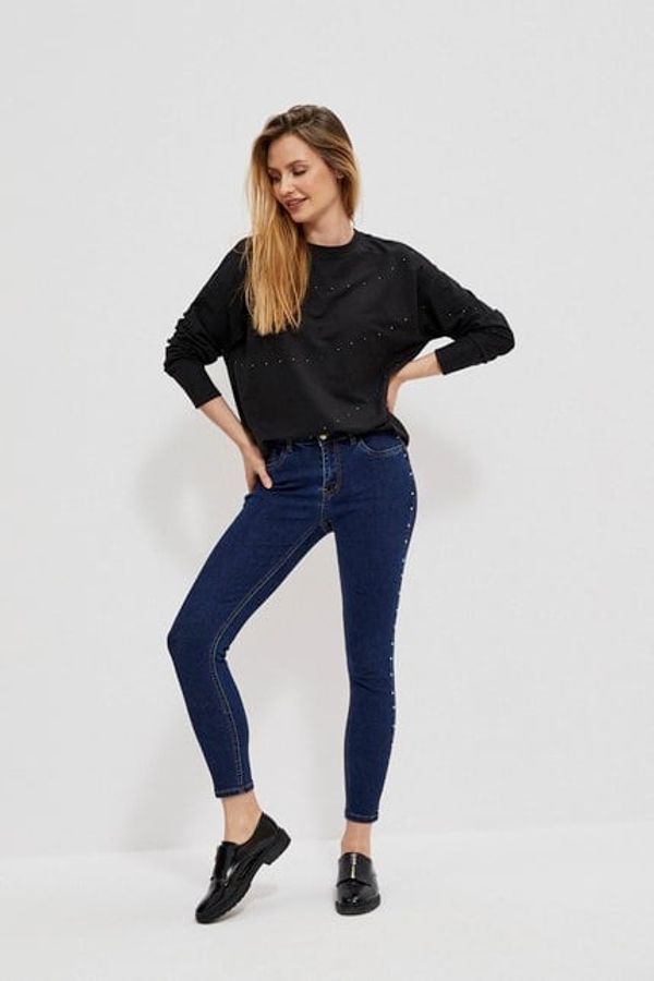Moodo Skinny jeans with rhinestones