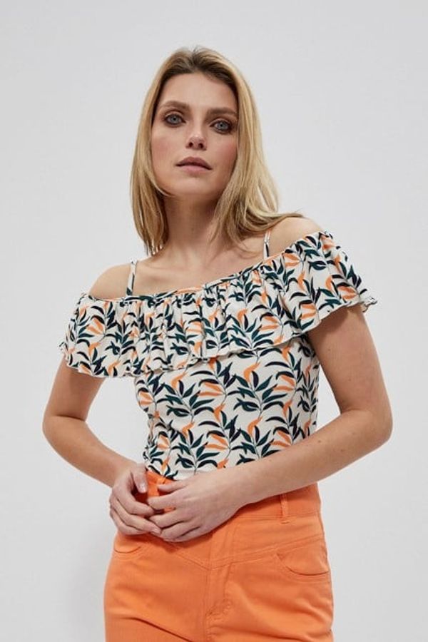 Moodo Sleeveless blouse with ruffles