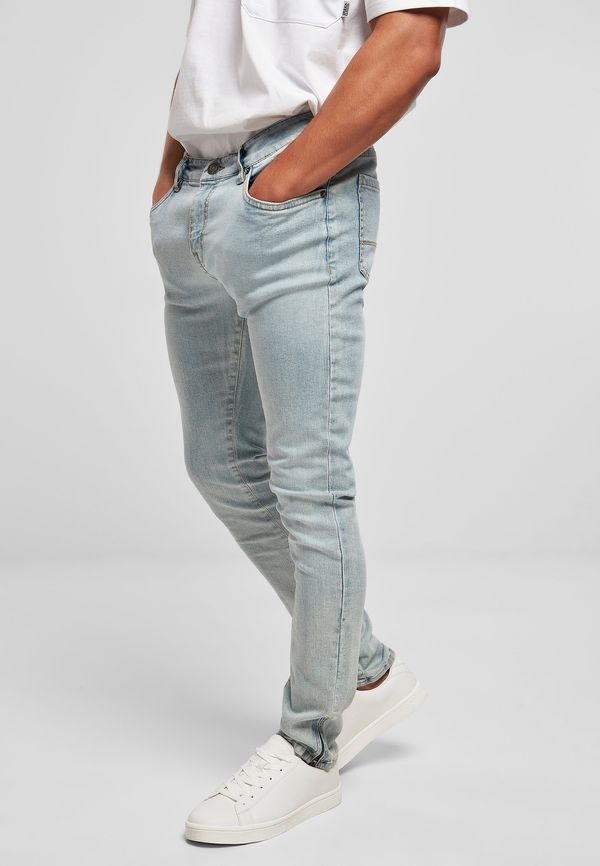 UC Men Slim Fit Zip Jeans Lighter Washed