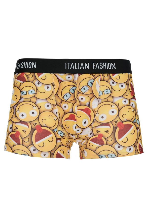 Italian Fashion Smile Boys' Boxer Shorts - Yellow Print
