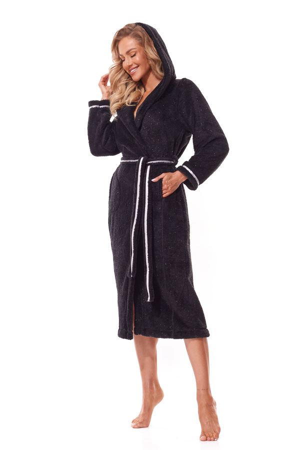 L&L Soft long bathrobe 2322 Black