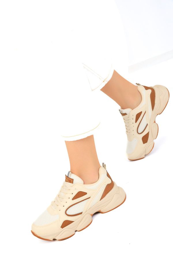 Soho Soho Beige-Tan Women's Sneakers 17226