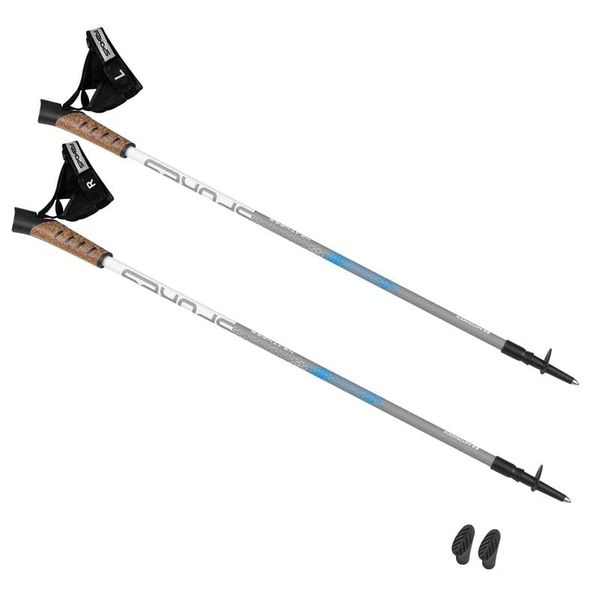 Spokey Spokey NEATNESS II Hole Nordic Walking 2-dielne, anti-shock system, white-grey