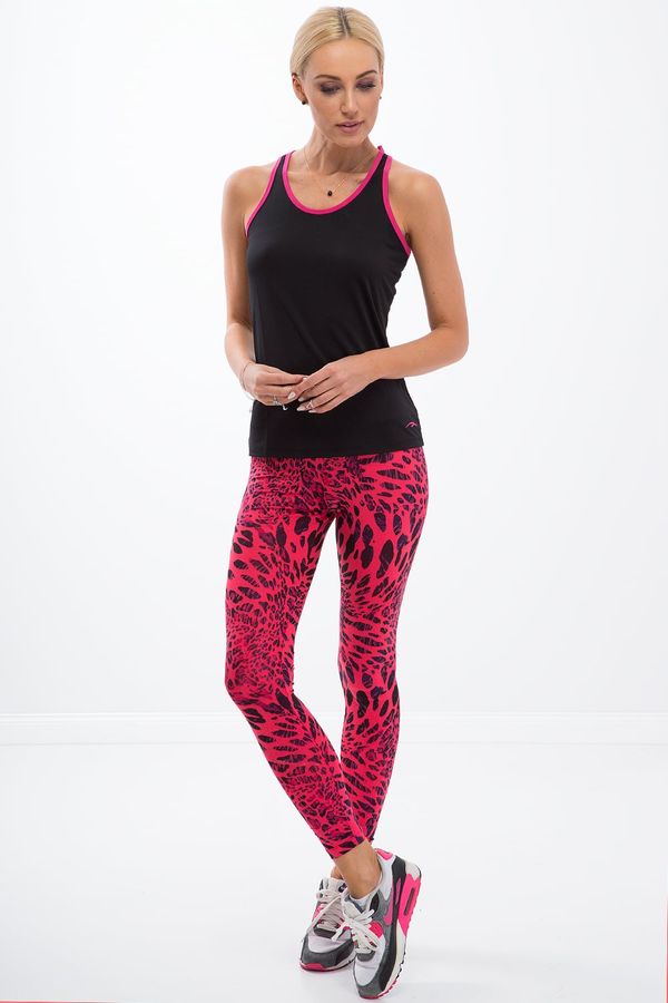 FASARDI Sports leggings Amaranth with leopard print