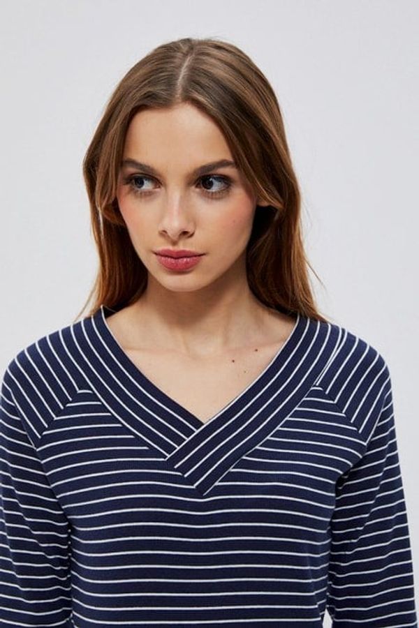 Moodo Striped cotton blouse