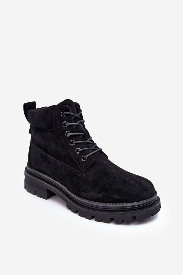 Kesi Suede Trappers Insulated Ankle Boots Black Alden