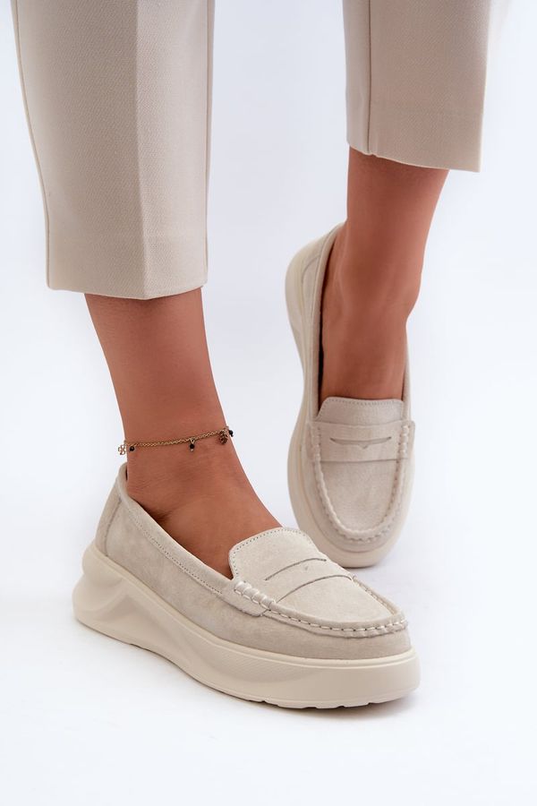 Kesi Suede women's loafers light beige Filidia